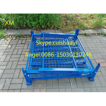 Heavy Duty Wire Mesh Container Used for Storage with Caster